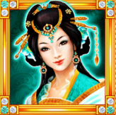 Символ игрового автомата Asian Attraction Гейша в зеленом